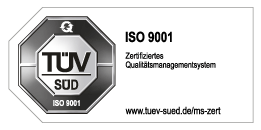 Certificate for the initial implementation of a quality management system regarding the scope of „Consulting in development and quality analyses of microelectronics“, issued by TÜV SÜD Management Service GmbH. The following audit verified the realization of the requirements according to DIN EN ISO 9001:2015.